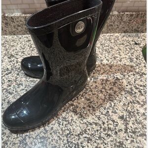 UGG Glossy Black Waterproof Boots